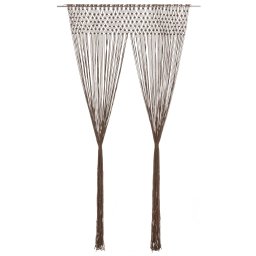 Gossi perdea macrame, gri taupe,140 x 240 cm, bumbac