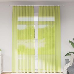 Gossi perdele din voile cu tabla 2 buc verde mar