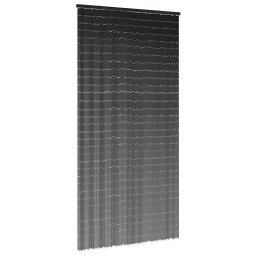 Gossi perdele usa cu insecte gri inchis 100x220 cm bambus