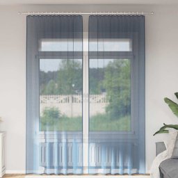 Gossi perdele voile cu bucle 2 buc albastru regal 140x260 cm