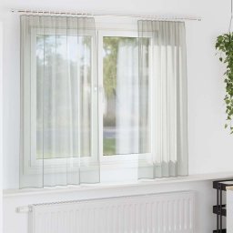 Gossi perdele voile cu bucle 2 buc gri deschis 140x175 cm