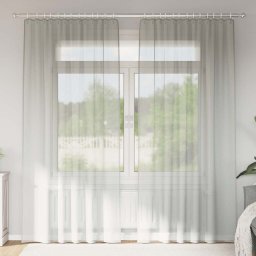 Gossi perdele voile cu bucle 2 buc gri deschis 140x245 cm