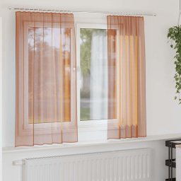 Gossi perdele voile cu bucle 2 buc terracota 140x175 cm