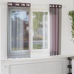 Gossi perdele voile cu oeje 2 buc violet 140x175 cm