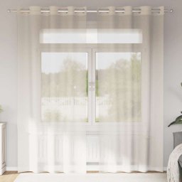 Gossi perdele voile cu oeli 2 buc crem 140x245 cm