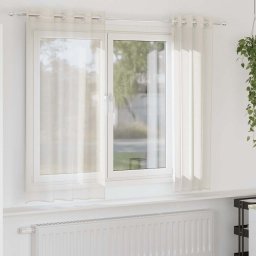 Gossi perdele voile cu oelii 2 buc crem 140x175 cm