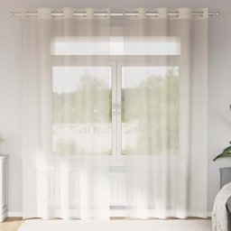 Gossi perdele voile cu oelii 2 buc crem 140x225 cm