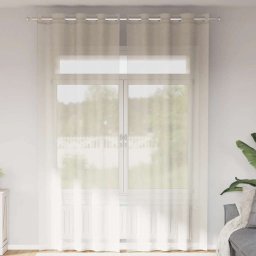 Gossi perdele voile cu oelii 2 buc crem 140x300 cm