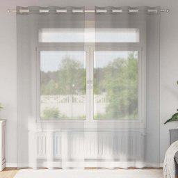 Gossi perdele voile cu oelii 2 buc gri deschis 140x245 cm