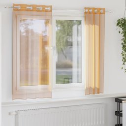 Gossi perdele voile cu oelii 2 buc portocaliu 140x175 cm