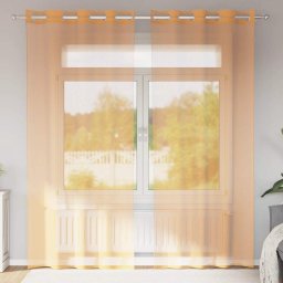 Gossi perdele voile cu oelii 2 buc portocaliu 140x225 cm
