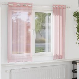 Gossi perdele voile cu oelii 2 buc roz 140x175 cm
