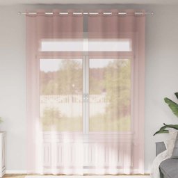 Gossi perdele voile cu oelii 2 buc roz 140x260 cm
