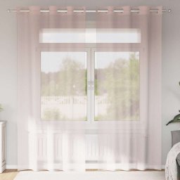 Gossi perdele voile cu oelii 2 buc roz deschis 140x245 cm