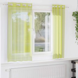 Gossi perdele voile cu oelii 2 buc verde mar 140x175 cm