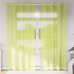 Gossi perdele voile cu oelii 2 buc verde mar 140x245 cm