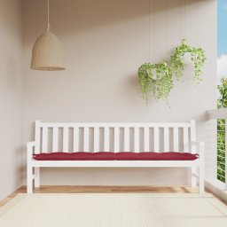 Gossi perna banca de gradina, rosu vin, 200x50x7 cm, textil oxford