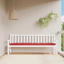 Gossi perna banca de gradina, rosu, 200x50x7 cm, textil oxford