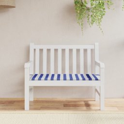 Gossi perna banca gradina, albastru&alb, 120x50x3 cm, textil oxford