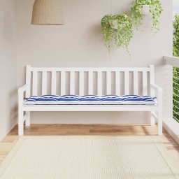 Gossi perna de banca dungi albastre si albe 180x50x7 cm textil oxford