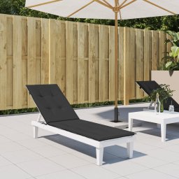 Gossi perna de sezlong, negru, (75+105)x 50x3 cm
