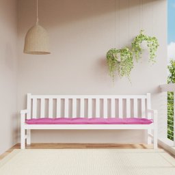 Gossi perna pentru banca de gradina, roz, 200x50x7 cm, textil