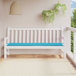 Gossi perna pentru banca de gradina, turcoaz, 200x50x3 cm, textil