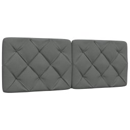 Gossi perna pentru tablie de pat, gri inchis, 120 cm, material textil