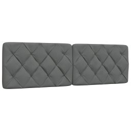 Gossi perna pentru tablie de pat, gri inchis, 140 cm, material textil