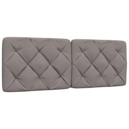 Gossi perna pentru tablie de pat, gri taupe, 140 cm, material textil