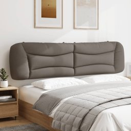 Gossi perna pentru tablie de pat, gri taupe, 200 cm, material textil