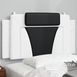 Gossi perna pentru tablie pat, alb si negru, 100cm, piele artificiala