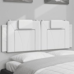 Gossi perna pentru tablie pat, alb, 120 cm, piele artificiala