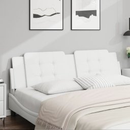 Gossi perna pentru tablie pat, alb, 180 cm, piele artificiala