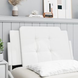 Gossi perna pentru tablie pat, alb, 80 cm, piele artificiala