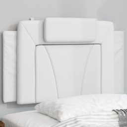 Gossi perna pentru tablie pat, alb, 80 cm, piele artificiala