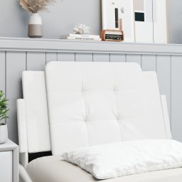 Gossi perna pentru tablie pat, alb, 90 cm, piele artificiala