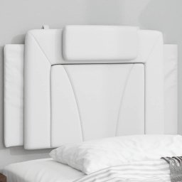 Gossi perna pentru tablie pat, alb, 90 cm, piele artificiala