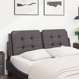 Gossi perna pentru tablie pat, gri, 140 cm, piele artificiala