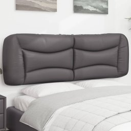 Gossi perna pentru tablie pat, gri, 160 cm, piele artificiala