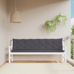 Gossi perne banca de gradina 2 buc., antracit, tesatura oxford