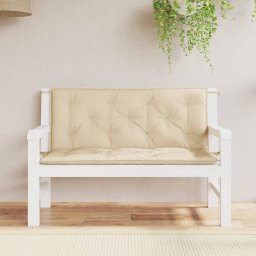 Gossi perne banca de gradina 2 buc., bej, 120x50x7cm, tesatura oxford