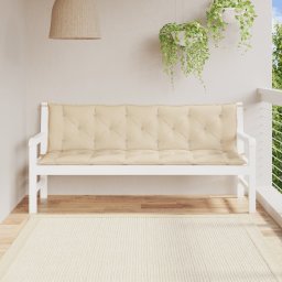 Gossi perne banca de gradina 2 buc., bej, 180x50x7cm, tesatura oxford