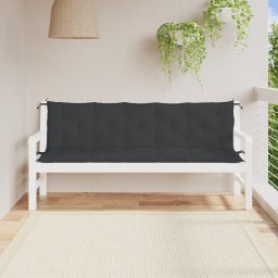 Gossi perne banca de gradina 2buc.,negru, 180x50x7cm, tesatura oxford