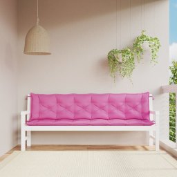 Gossi perne banca de gradina, 2 buc., roz, 200x50x7 cm, textil