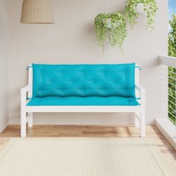 Gossi perne banca de gradina, 2 buc., turcoaz, 120x50x7 cm, textil