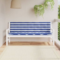 Gossi perne de banca, 2 buc., dungi albastre si albe, textil oxford