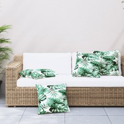 Gossi perne de canapea, 4 buc., model frunze, 60x60 cm, textil
