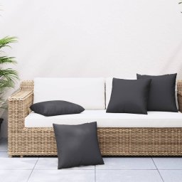 Gossi perne de canapea, 4 buc., negru, 60x60 cm, textil