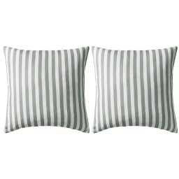 Gossi perne de exterior, 2 buc, imprimeu dungi, 45 x 45 cm, gri